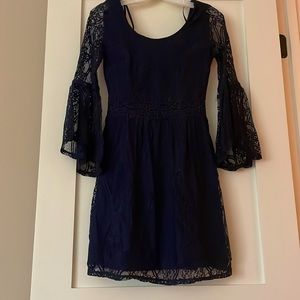 BCX lace navy blue dress